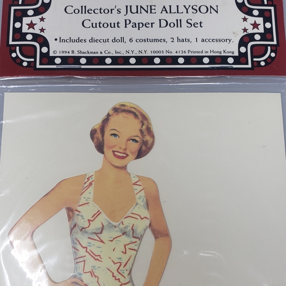 June Allyson Celebrity Cut-Out Paper Dolls - Picture 2 of 8